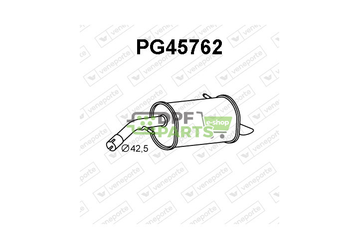 Tlumič CITROËN / OPEL / PEUGEOT / VAUXHALL - 1611427680 173078 3645857