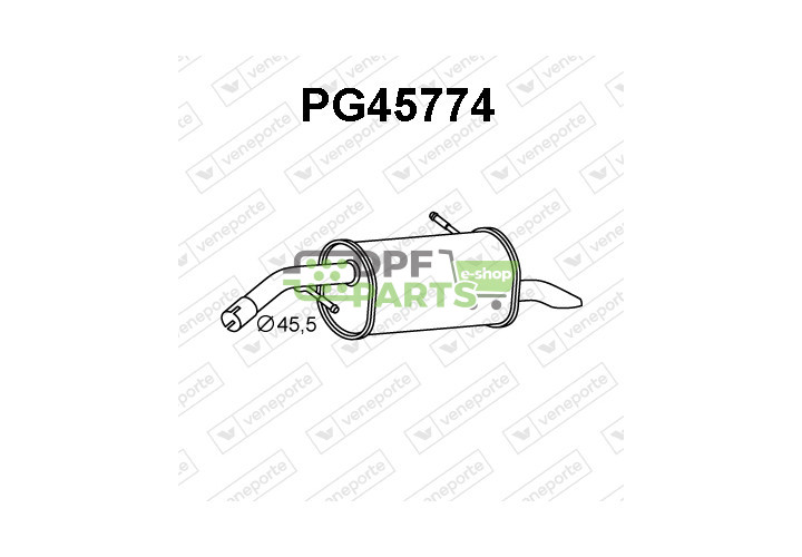 Tłumik CITROËN / PEUGEOT - 173080 1730AF 1730JP