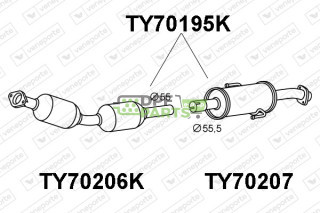 Katalyzátor AURIS II Hybrid/CT 200h 1.8i H/Br 12/10-05/21 - 174100T510 1741037520