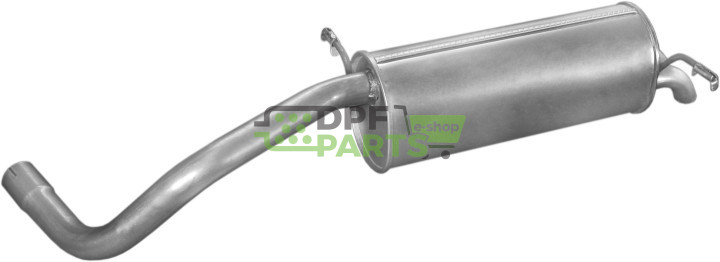 Koncový tlumič výfuku Skoda Fabia/ VW Polo 1,9 TDi 1.9 SDi 00-05, Polmo 24.41 A, OE 6Q6253609AF 6Q6253609C 6Q6253609D 6Q6253609R