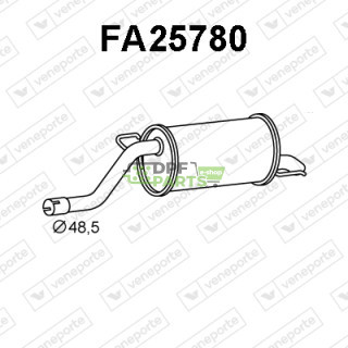 Koncový tlumič výfuku FIAT - 51782333 55700855