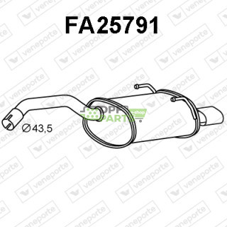 Tlumič FIAT / FORD - 1557725 1581439 1692912