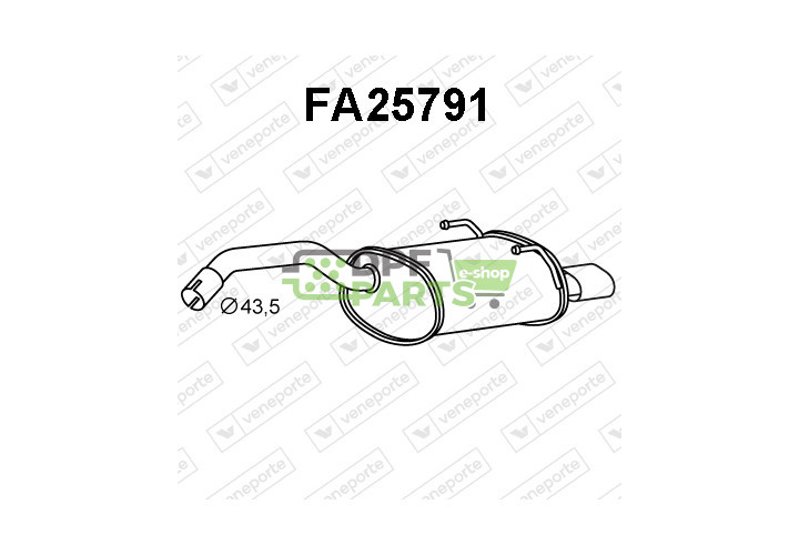 Tłumik FIAT / FORD - 1557725 1581439 1692912