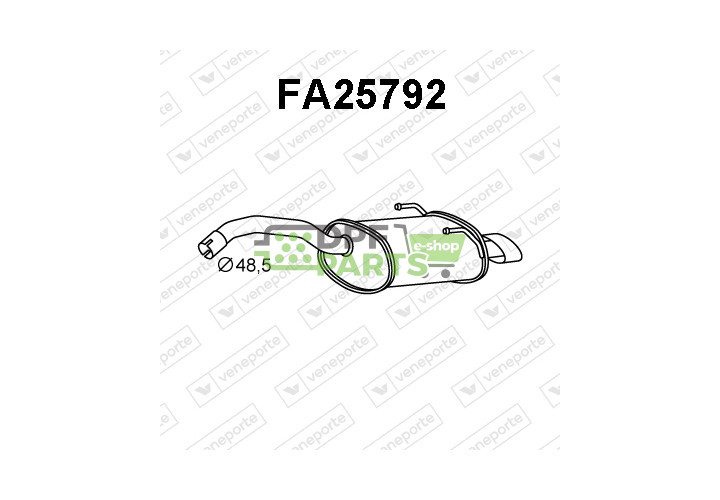 Tlumič FIAT - 51787446 51816742 51827392