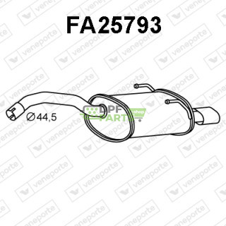 Tłumik FIAT / FORD - 1581458 1693702 1769293