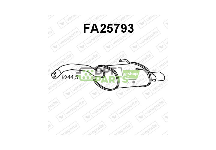 Tłumik FIAT / FORD - 1581458 1693702 1769293