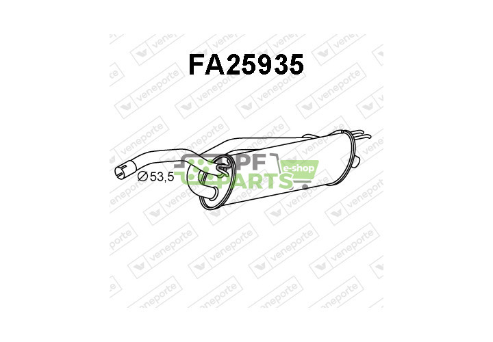 Tlumič FIAT / LANCIA - 51789970 51790784 51816909
