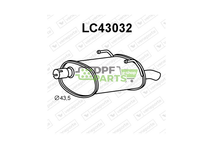 Tlumič CHRYSLER / LANCIA - 51916860 51974726 51979139