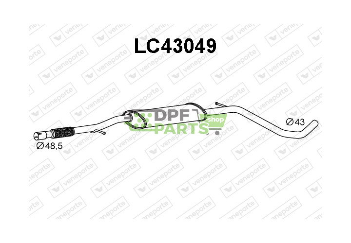 Tłumik CHRYSLER / LANCIA - 52033068  