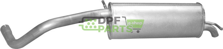 Koncový tlumič výfuku Skoda Fabia 1.9TDi hat. 03-, VW Polo 1.9TDi hat. 03-06, Polmo 24.50 A, OE 6Q6253609AL