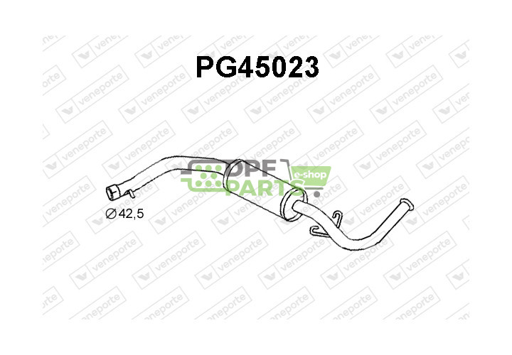 Tłumik CITROËN / FIAT / PEUGEOT - 172581 2F05956499 5956499