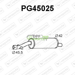Tlumič ALFA ROMEO / CITROËN / FIAT / PEUGEOT - 1717H3 172566 172581