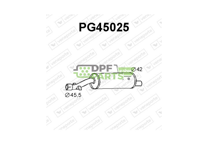 Tłumik ALFA ROMEO / CITROËN / FIAT / PEUGEOT - 1717H3 172566 172581