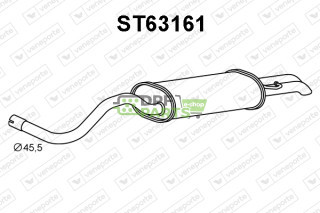 Tłumik SEAT / SKODA / VOLKSWAGEN - 1J5253609BJ 1J5253609C 