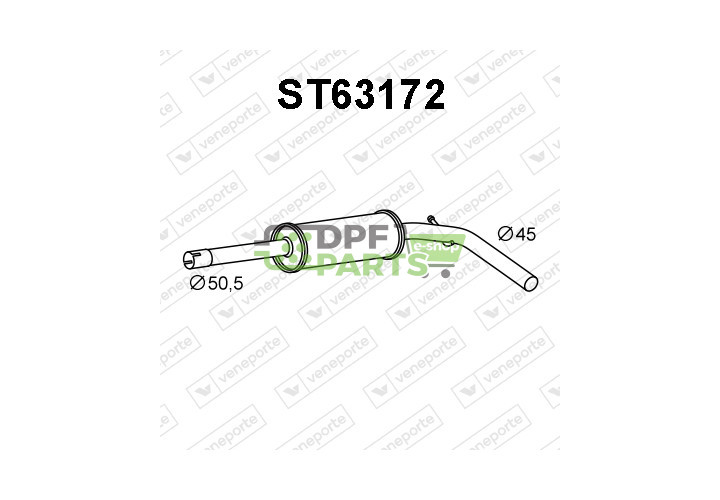 Tłumik VOLKSWAGEN - 6X0253209B 6X0253209F 6X0253209H
