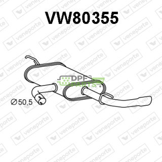 Tłumik VOLKSWAGEN - 5G6253609A 5G6253609AR JZW253609DM
