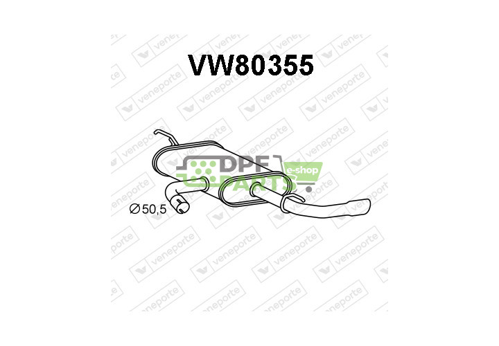 Tłumik VOLKSWAGEN - 5G6253609A 5G6253609AR JZW253609DM