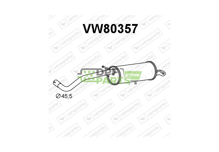 Tłumik SEAT / SKODA / VOLKSWAGEN - 6Q6253025CM 6Q6253609A 6Q6253609AA