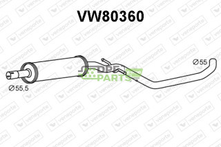 Tłumik VOLKSWAGEN - 1T0253209C 1T0253209D 1T0253209P