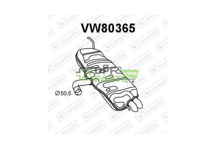 Tłumik VOLKSWAGEN - 1K6253609CM 1K6253609CT 