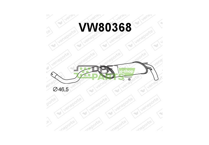 Tłumik VOLKSWAGEN - 6N0253609AF 6N0253609AJ 6N0253609E