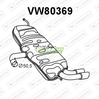 Tłumik VOLKSWAGEN - 5K6253609E 5K6253609M 5K6253609S