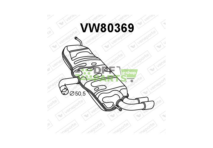 Tlumič VOLKSWAGEN - 5K6253609E 5K6253609M 5K6253609S