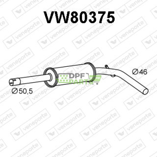Tłumik VOLKSWAGEN - 6N0253209D 6N0253209S JZW253209J