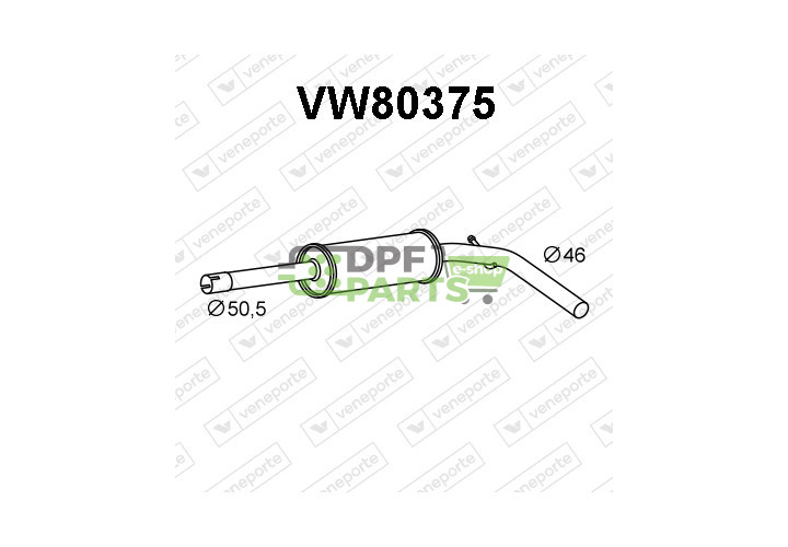 Tłumik VOLKSWAGEN - 6N0253209D 6N0253209S JZW253209J