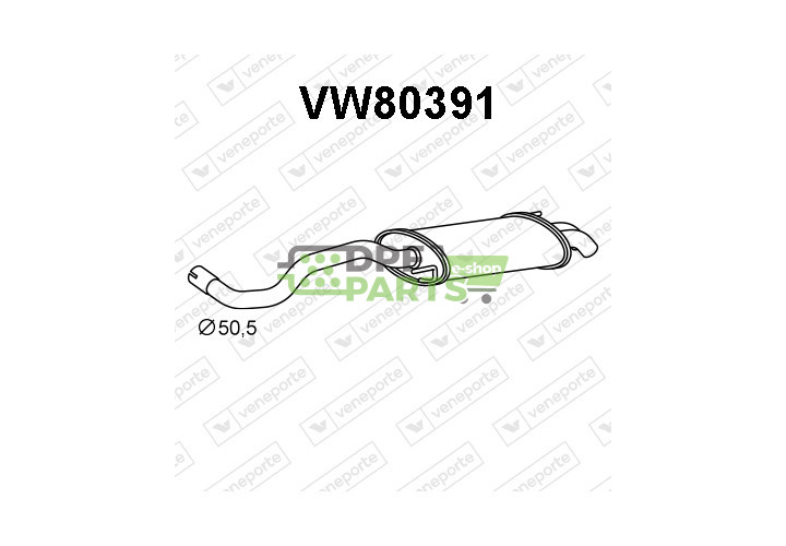 Tłumik VOLKSWAGEN - 6N0253609AD 6N0253609F JZW253609AF