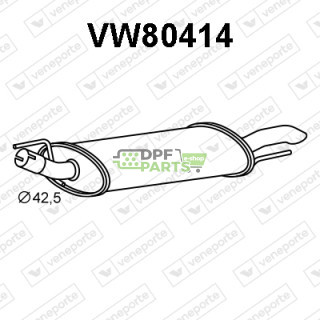 Tłumik VOLKSWAGEN - 1H6253609AA 1H6253609AB 1H6253609BB