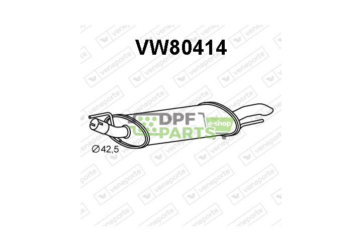 Tłumik VOLKSWAGEN - 1H6253609AA 1H6253609AB 1H6253609BB