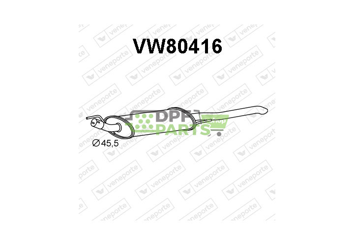 Tłumik VOLKSWAGEN - 1H9253609F  