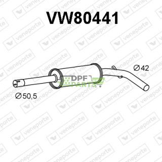 Tłumik VOLKSWAGEN - 6N0253209AC 6N0253209J JZW253209Q