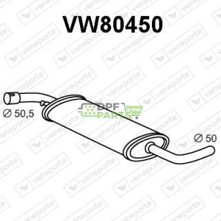 Tłumik VOLKSWAGEN - 017142409C 023253409B 023253409D