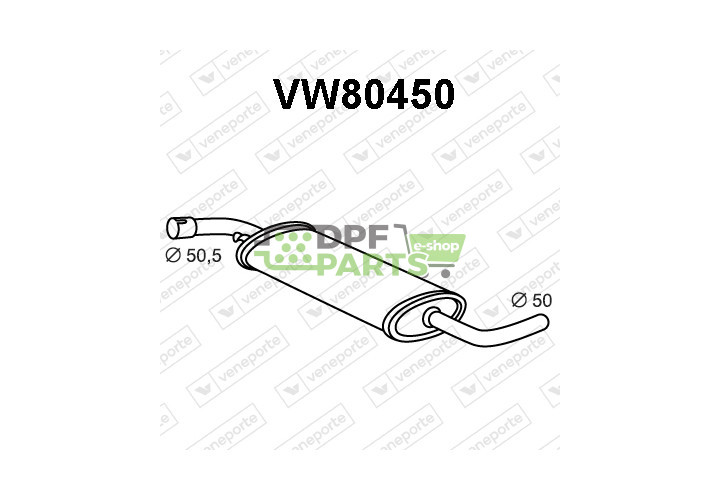 Tlumič VOLKSWAGEN - 017142409C 023253409B 023253409D