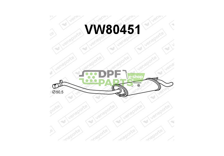 Tłumik VOLKSWAGEN - 028253609 028253609B 028253609D