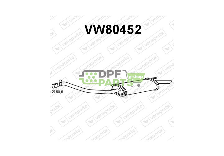 Tłumik VOLKSWAGEN - 028253609A 028253609C 028253609E