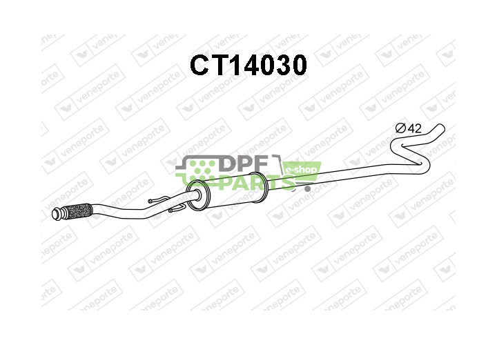 Tlumič CITROËN / OPEL / VAUXHALL - 1612480080 3558290 9818337080
