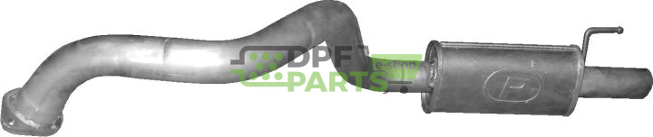 Koncový tlumič výfuku Toyota Land Cruiser 3.0/3.4 97r, Polmo 26.301 A, OE 17405-67060