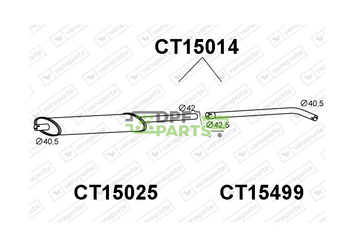 Tłumik CITROËN / PEUGEOT - 172291 172824 7910030921