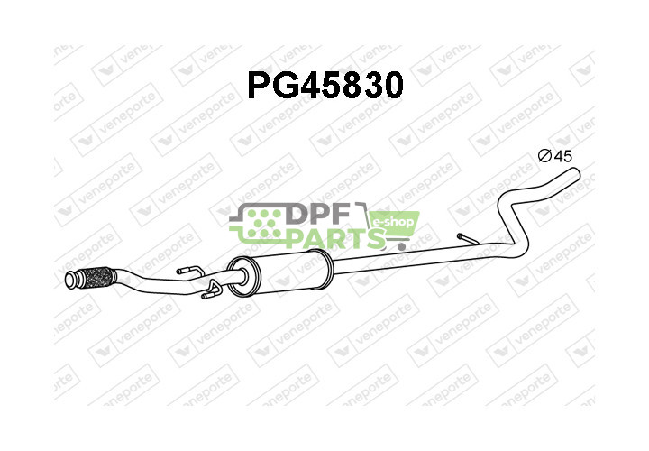 Tłumik CITROËN / PEUGEOT - 1613222380 1613222480 1717GQ