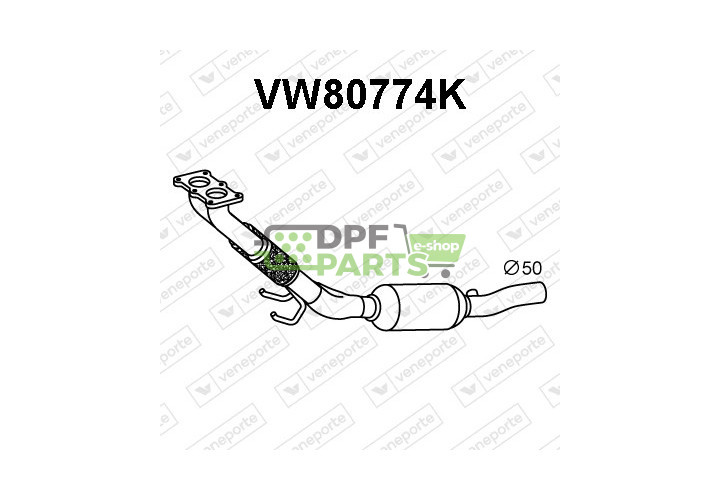 Katalizator AUDI / SEAT / SKODA / VOLKSWAGEN - 1K0254511LX  