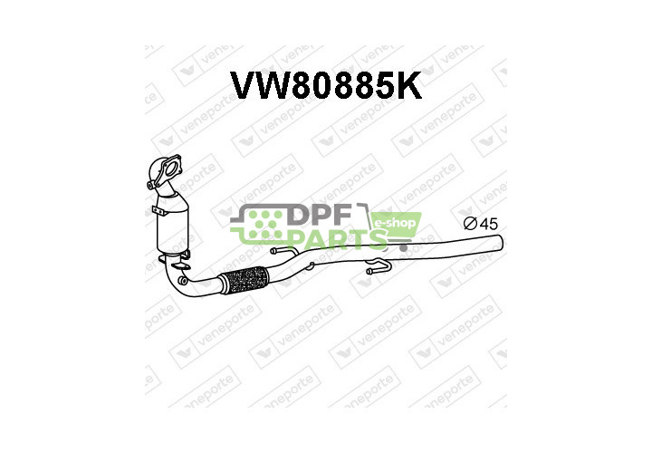 Katalizator AUDI / SEAT / SKODA / VOLKSWAGEN - 6R0254501EX 6R0254501TX 6R0254502GX
