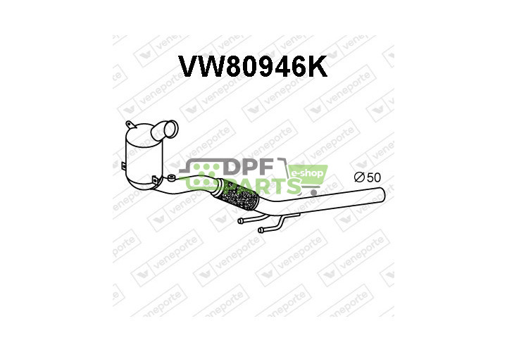 Katalizator SEAT / VOLKSWAGEN - 2Q0254503AX 2Q0254503B 2Q0254503BX