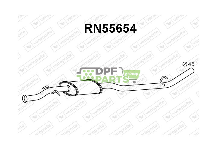 Tłumik NISSAN / RENAULT - 2020000QAG 8200063326 8200075853