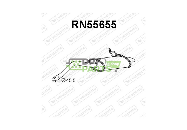 Tłumik NISSAN / RENAULT - 2010000QAJ 7700314324 8200261265