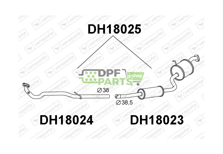 Tlumič DAIHATSU - 17410B2060 17410B2060000 