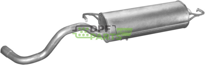 Koncový tlumič výfuku VW Golf IV 1.4i 16V KAT 97-04, Polmo 30.244 A, OE 1J6253609AK 1J6253609R