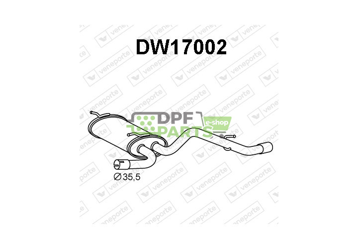 Tłumik DAEWOO - 96318319 96323076 D96323045